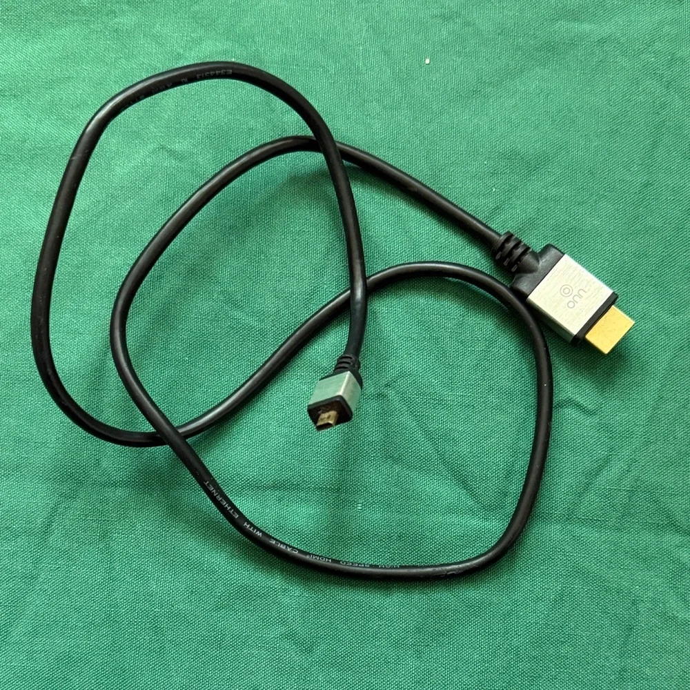 Onn HDMI Cable Black and Silver
